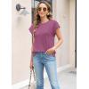imageWomens Summer Tops Spring Outfits 2025 Fashion Casual Dressy T Shirts Cap Sleeve Workout Clothes Going Out Trendy VacationPure Purple