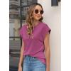 imageWomens Summer Tops Spring Outfits 2025 Fashion Casual Dressy T Shirts Cap Sleeve Workout Clothes Going Out Trendy VacationPure Purple