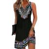 imageDisamer Womens Summer Dress 2025 Casual Button Down V Neck Sleeveless Boho Floral Beach Sundresses Vacation ALine DressesFlower Purple