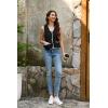 imageDisamer Sleeveless Sweater Vest for Women Crochet Knit Button Down Crop Cardigan Sleeveless Tank Tops with PocketsColor Black