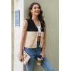 imageDisamer Sleeveless Sweater Vest for Women Crochet Knit Button Down Crop Cardigan Sleeveless Tank Tops with PocketsDouble Black