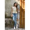 imageDisamer Sleeveless Sweater Vest for Women Crochet Knit Button Down Crop Cardigan Sleeveless Tank Tops with PocketsStripe Apricot