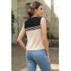 imageDisamer Sleeveless Sweater Vest for Women Crochet Knit Button Down Crop Cardigan Sleeveless Tank Tops with PocketsTriple Black
