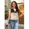 imageDisamer Sleeveless Sweater Vest for Women Crochet Knit Button Down Crop Cardigan Sleeveless Tank Tops with PocketsTriple Black