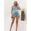 imageDisamer Tank Tops for Women 2025 Summer Casual Button Down Shirts Loose Fit V Neck Sleeveless Tshirt BlouseDewdrop Blue