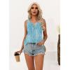 imageDisamer Tank Tops for Women 2025 Summer Casual Button Down Shirts Loose Fit V Neck Sleeveless Tshirt BlouseDewdrop Blue