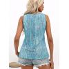 imageDisamer Tank Tops for Women 2025 Summer Casual Button Down Shirts Loose Fit V Neck Sleeveless Tshirt BlouseDewdrop Blue