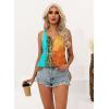 imageDisamer Tank Tops for Women 2025 Summer Casual Button Down Shirts Loose Fit V Neck Sleeveless Tshirt BlouseDye Yellow