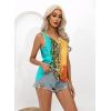 imageDisamer Tank Tops for Women 2025 Summer Casual Button Down Shirts Loose Fit V Neck Sleeveless Tshirt BlouseDye Yellow