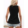 imageDisamer Tank Tops for Women 2025 Summer Casual Button Down Shirts Loose Fit V Neck Sleeveless Tshirt BlouseFlower Black