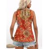 imageDisamer Tank Tops for Women 2025 Summer Casual Button Down Shirts Loose Fit V Neck Sleeveless Tshirt BlouseFlower Carpet