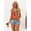 imageDisamer Tank Tops for Women 2025 Summer Casual Button Down Shirts Loose Fit V Neck Sleeveless Tshirt BlouseFlower Carpet