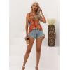imageDisamer Tank Tops for Women 2025 Summer Casual Button Down Shirts Loose Fit V Neck Sleeveless Tshirt BlouseFlower Carpet