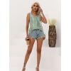 imageDisamer Tank Tops for Women 2025 Summer Casual Button Down Shirts Loose Fit V Neck Sleeveless Tshirt BlouseFlower Droplet