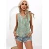 imageDisamer Tank Tops for Women 2025 Summer Casual Button Down Shirts Loose Fit V Neck Sleeveless Tshirt BlouseFlower Droplet