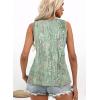 imageDisamer Tank Tops for Women 2025 Summer Casual Button Down Shirts Loose Fit V Neck Sleeveless Tshirt BlouseFlower Droplet