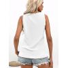 imageDisamer Tank Tops for Women 2025 Summer Casual Button Down Shirts Loose Fit V Neck Sleeveless Tshirt BlouseFlower White