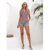 imageDisamer Tank Tops for Women 2025 Summer Casual Button Down Shirts Loose Fit V Neck Sleeveless Tshirt BlouseLace Pink