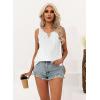 imageDisamer Tank Tops for Women 2025 Summer Casual Button Down Shirts Loose Fit V Neck Sleeveless Tshirt BlouseLace White