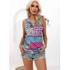 imageDisamer Tank Tops for Women 2025 Summer Casual Button Down Shirts Loose Fit V Neck Sleeveless Tshirt BlousePlaid Purple