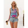 imageDisamer Tank Tops for Women 2025 Summer Casual Button Down Shirts Loose Fit V Neck Sleeveless Tshirt BlousePlaid Purple