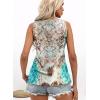 imageDisamer Tank Tops for Women 2025 Summer Casual Button Down Shirts Loose Fit V Neck Sleeveless Tshirt BlouseSerpentine Green
