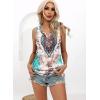 imageDisamer Tank Tops for Women 2025 Summer Casual Button Down Shirts Loose Fit V Neck Sleeveless Tshirt BlouseSerpentine Green