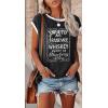 imageDisamer Womens Cap Sleeve Tank Tops 2025 Sleeveless T Shirts Loose Fit Cute Graphic Tees Funny Short Sleeve BlousesPrint Smooth