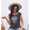 imageDisamer Womens Cap Sleeve Tank Tops 2025 Sleeveless T Shirts Loose Fit Cute Graphic Tees Funny Short Sleeve BlousesPrint Tree