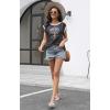 imageDisamer Womens Cap Sleeve Tank Tops 2025 Sleeveless T Shirts Loose Fit Cute Graphic Tees Funny Short Sleeve BlousesPrint Tree