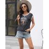 imageDisamer Womens Cap Sleeve Tank Tops 2025 Sleeveless T Shirts Loose Fit Cute Graphic Tees Funny Short Sleeve BlousesPrint Tree