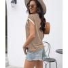 imageDisamer Womens Cap Sleeve Tank Tops 2025 Sleeveless T Shirts Loose Fit Cute Graphic Tees Funny Short Sleeve BlousesPure Apricot