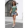 imageDisamer Womens Cap Sleeve Tank Tops 2025 Sleeveless T Shirts Loose Fit Cute Graphic Tees Funny Short Sleeve BlousesPure Green