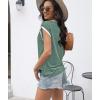 imageDisamer Womens Cap Sleeve Tank Tops 2025 Sleeveless T Shirts Loose Fit Cute Graphic Tees Funny Short Sleeve BlousesPure Green