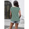 imageDisamer Womens Cap Sleeve Tank Tops 2025 Sleeveless T Shirts Loose Fit Cute Graphic Tees Funny Short Sleeve BlousesPure Green