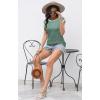 imageDisamer Womens Cap Sleeve Tank Tops 2025 Sleeveless T Shirts Loose Fit Cute Graphic Tees Funny Short Sleeve BlousesPure Green