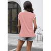 imageDisamer Womens Cap Sleeve Tank Tops 2025 Sleeveless T Shirts Loose Fit Cute Graphic Tees Funny Short Sleeve BlousesPure Pink