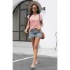 imageDisamer Womens Cap Sleeve Tank Tops 2025 Sleeveless T Shirts Loose Fit Cute Graphic Tees Funny Short Sleeve BlousesPure Pink