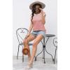 imageDisamer Womens Cap Sleeve Tank Tops 2025 Sleeveless T Shirts Loose Fit Cute Graphic Tees Funny Short Sleeve BlousesPure Pink