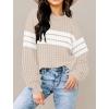imageFall Sweaters for Women 2024 Trendy Fall Clothes Winter Fashion Clearance Crew Neck Knit Tops Long Sleeve Pullover Tops