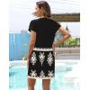 imageWomens Summer Casual Dresses Short Sleeve Striped Dress Boho Beach Vacation Tie Drawstring Waist Sun Dresses with PocketsFloral Yellow