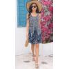 imageDisamer Sun Dresses for Women 2025 Vacation Pleated Summer Dress Trendy Spring Beach Coverups Sleeveless Tank Tshirt SundressDye Blue