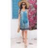 imageDisamer Sun Dresses for Women 2025 Vacation Pleated Summer Dress Trendy Spring Beach Coverups Sleeveless Tank Tshirt SundressFloral Blue