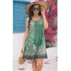 imageDisamer Sun Dresses for Women 2025 Vacation Pleated Summer Dress Trendy Spring Beach Coverups Sleeveless Tank Tshirt SundressFloral Green