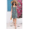imageDisamer Sun Dresses for Women 2025 Vacation Pleated Summer Dress Trendy Spring Beach Coverups Sleeveless Tank Tshirt SundressGrass Green