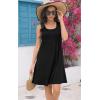 imageDisamer Sun Dresses for Women 2025 Vacation Pleated Summer Dress Trendy Spring Beach Coverups Sleeveless Tank Tshirt SundressPure Black