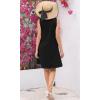 imageDisamer Sun Dresses for Women 2025 Vacation Pleated Summer Dress Trendy Spring Beach Coverups Sleeveless Tank Tshirt SundressPure Black