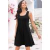 imageDisamer Sun Dresses for Women 2025 Vacation Pleated Summer Dress Trendy Spring Beach Coverups Sleeveless Tank Tshirt SundressPure Black
