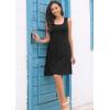 imageDisamer Sun Dresses for Women 2025 Vacation Pleated Summer Dress Trendy Spring Beach Coverups Sleeveless Tank Tshirt SundressPure Black