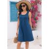 imageDisamer Sun Dresses for Women 2025 Vacation Pleated Summer Dress Trendy Spring Beach Coverups Sleeveless Tank Tshirt SundressPure Navy
